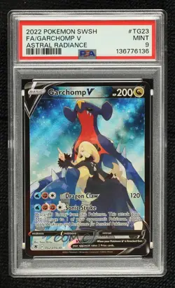 FA - Garchomp V Pokemon Sword & Shield Astral Radiance Trainer Gallery PSA 9 - Image 1