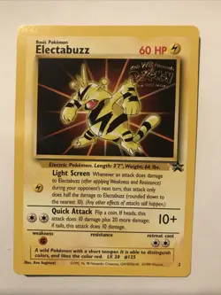 Electabuzz Pokemon WB Gold Stamp #2 1999 First Movie Black Star Promo - Image 1