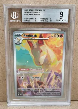 POKEMON 2025 Destined Rivals #189/182 Rapidash - BGS 9 - Image 1