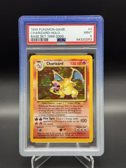 Pokemon Charizard Base Set "4th Print" 1999-2000 Holo Rare #4 PSA 9 MINT - Image 1