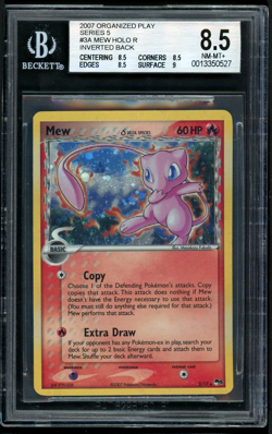 Pokemon Mew 2007 Organized Play Series 5 Holo Rare BGS 8.5 *Inverted Back* - Image 1