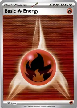 Basic Fire Energy - SVE018 - Common - Reverse Holo TCG Pokemon - Image 1
