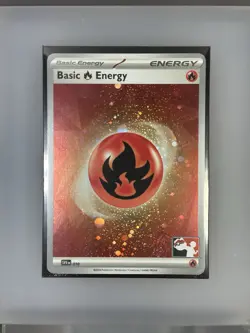 Basic Fire Energy SVE 010 - Pokemon TCG - NM Cosmo Holo - Prize Pack Series 7 - Image 1