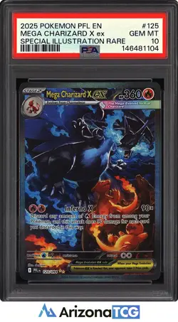 Pokemon 2025 Mega Charizard X ex 125/094 SIR Phantasmal Flames GEM MINT PSA 10 - Image 1