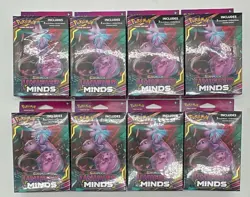 Lot of (8) Pokemon TCG Unified Minds 3 Pack Hanger Box - Image 1
