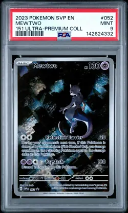 2023 POKEMON SVP EN-SV BLACK STAR PROMO 151 ULTRA-PREM COLL #052 MEWTWO PSA 9 - Image 1