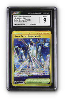 POKEMON Area Zero Underdepths 174/142 Sv07: Stellar Crown Holo CGC 9 - Image 1