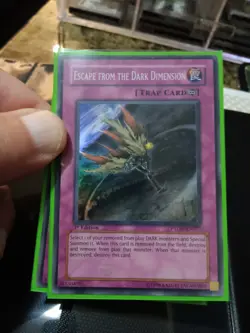 YuGiOh: "Escape from the Dark Dimension" - SUPER RARE - PTDN - 1st Edition NEW - Image 1