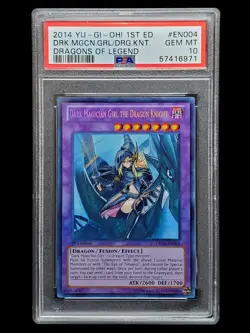 2014 Yugioh DRLG-EN004 Dark Magician Girl the Dragon Knight Secret 1st PSA 10 - Image 1