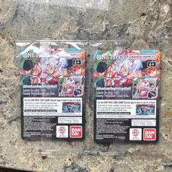 Bandai Namco One Piece CCG US Voyage Monkey D. Luffy Promo Holo 2 Cards - Image 2
