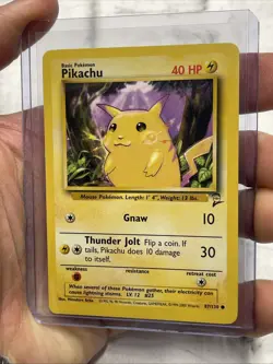 Pikachu 87/130 Base Set 2 Common Pokemon Card TCG Vintage Card Never Played NM - Image 2