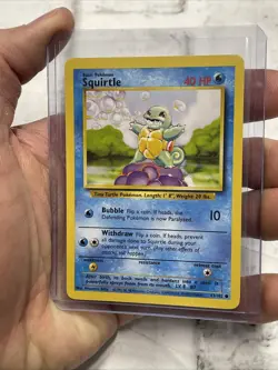 Pokemon Squirtle 63/102 Common Base Set Unlimited WOTC Vintage Vtg Card TCG LP+ - Image 2