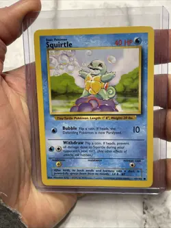 Pokemon Squirtle 63/102 Common Base Set Unlimited WOTC Vintage Vtg Card TCG LP+ - Image 4