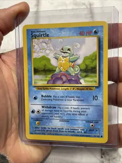 Pokemon Squirtle 63/102 Common Base Set Unlimited WOTC Vintage Vtg Card TCG LP+ - Image 5