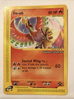 Pokemon Card Ho-oh Wizards of the Coast Series #52 Black Star Promo - Image 1