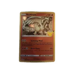 Pokemon Celebrations Reshiram Holo Rare Card #002/025 TCG - Image 1
