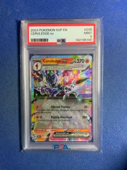 Ceruledge EX 036/191 2024 Surging Sparks Double Rare Card Pokemon PSA 9 - Image 1