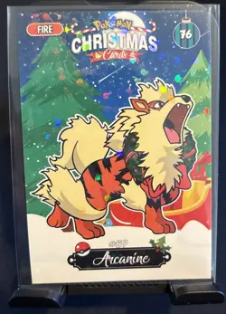 Rare Full Art Pokemon Christmas Collectoons Card #076 Arcanine Peru Low Pop - Image 1