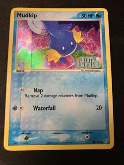 Pokemon Mudkip 58/100 Crystal Guardians Reverse Holo Stamped Ungraded Card - Image 1