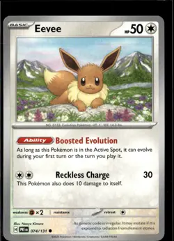Pokemon Eevee 074/131 Prismatic Evolutions Non Holo Common 5 Card Lot - Image 1