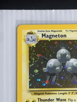 Pokemon TCG Magneton 2 Holo Rare Card 9/130 Base Set 2 Very Clean With Semi Swir - Image 3