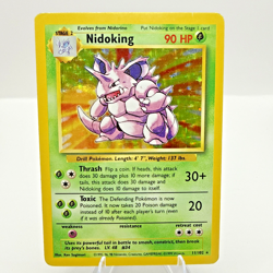 Pokemon Nidoking 11/102 Base Set Holo 1999 WOTC Unlimited Card - Image 1