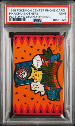 1998 POKEMON CENTER PHONE CARD PIKACHU & OTHERS PSA 9 - Image 1