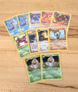 11-Card Lot Vintage WOTC 2000 Team Rocket 2-Holos Blastoise LP-MP - Image 1