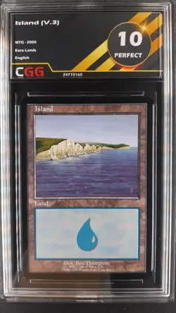 Ile - Island (V.3) CGG 10 Perfect Magic MTG Euro Lands 24710160 - Image 1