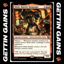 Slash, Reptile Rampager - 0108 - R - Non-Foil - TMNT - MTG - NM/M - Image 1