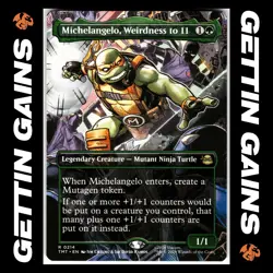 Michelangelo,Weirdness 11 - 0214 - R - Non-Foil - Borderless- TMNT - MTG - NM/M - Image 1