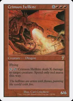 Crimson Hellkite 7th Edition NM Red Rare MAGIC THE GATHERING MTG CARD ABUGames - Image 1