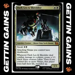 Dark Leo & Shredder - 0142 - M - Foil - TMNT - MTG - NM/M - Image 1