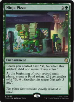 Ninja Pizza R Commander: Teenage Mutant Ninja Turtles 32 NM MTG - Image 1