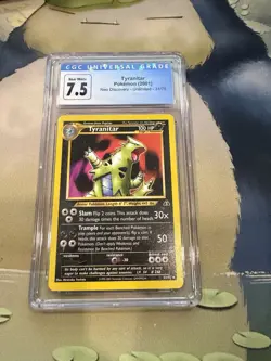 CGC 7.5 Tyranitar #31/75 Neo Discovery Unlimited Pokemon 2001 - Image 1