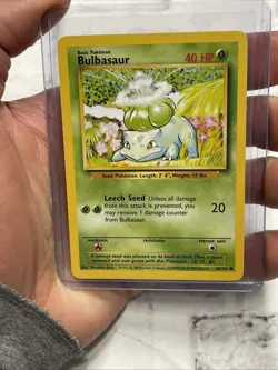 Pokemon Bulbasaur 44/102 Base Set Unlimited NM/MT Common Vintage Vtg Pokemon TCG - Image 1