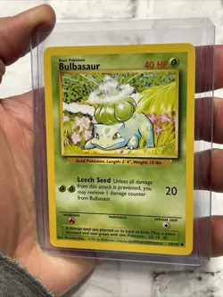Pokemon Bulbasaur 44/102 Base Set Unlimited NM/MT Common Vintage Vtg Pokemon TCG - Image 2