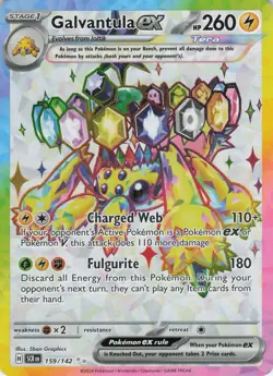 Galvantula ex 159/142 Full Art Ultra Rare SV07: Stellar Crown NM Pokemon - Image 1