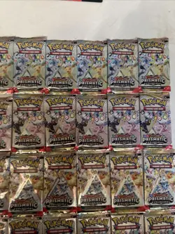 Pokemon TCG ‘Prismatic Evolutions’ Booster Lot (36 Packs) 9 Complete Art Works - Image 3