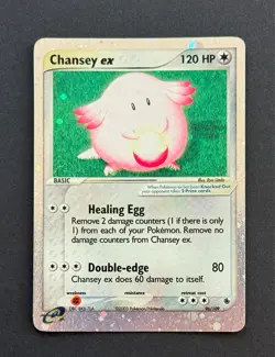 Pokemon Chansey EX Holo Ruby and Sapphire #96/109 Ultra Rare Card 2003 LP - Image 1