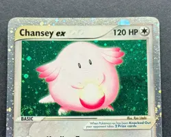 Pokemon Chansey EX Holo Ruby and Sapphire #96/109 Ultra Rare Card 2003 LP - Image 3