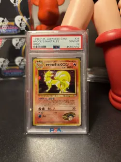 1998 POKEMON JPN GYM #38 BROCK'S NINETALES-HOLO PSA 10 - Image 1