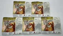 Lot of (5) Pokemon TCG Unbroken Bonds 3 Pack Blister Typhlosion - Image 2