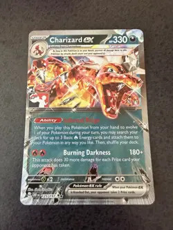 Pokemon TCG - Charizard ex 125/197 Play Stamped Prize Pack Series Holo Obsidian - Image 1