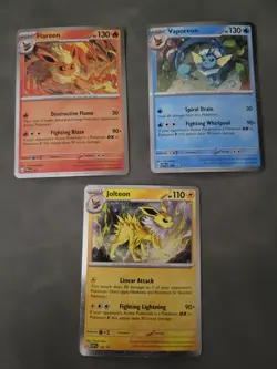 Flareon Vaporeon Jolteon SVP 167 168 169 Pokemon Black Star Promo Cosmos Holo - Image 1