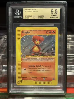 Pokemon Magby Expedition Holo Rare #17 BGS 9.5 Gem Mint - Image 1