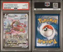 Pokemon Rayquaza VMAX Evolving Skies Secret Rare Full Alt Art #218 PSA 10 - Image 3