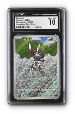 POKEMON 2025 Pawniard 142/086 Black Bolt Holo - CGC 10 - Image 1