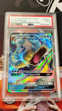 Gyarados GX PSA 9 MINT 2019 Pokemon SM Hidden Fates Tin Black Star Promo SM212 * - Image 1