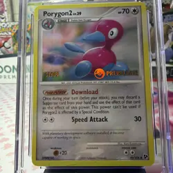 2008 POKEMON GREAT ENCOUNTERS - PRERELEASE - STAFF #49/106 PORYGON2 CGC 9 - Image 2